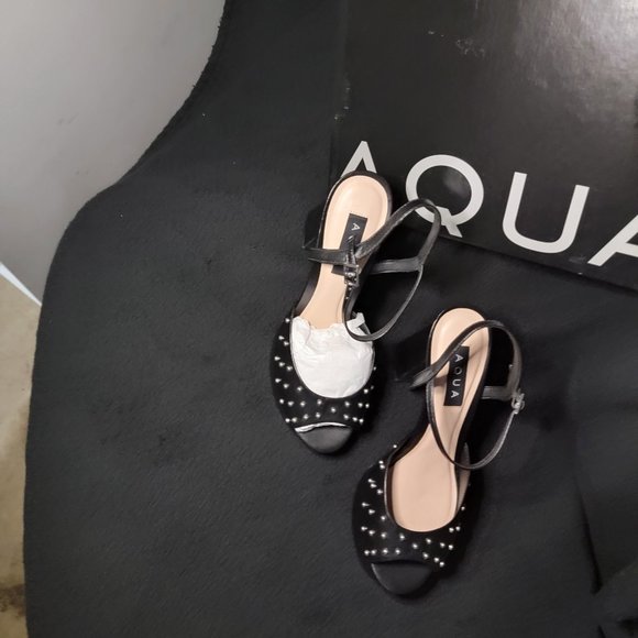 AQUA Size 8.5 Cullen high heel  BLK - Picture 1 of 2